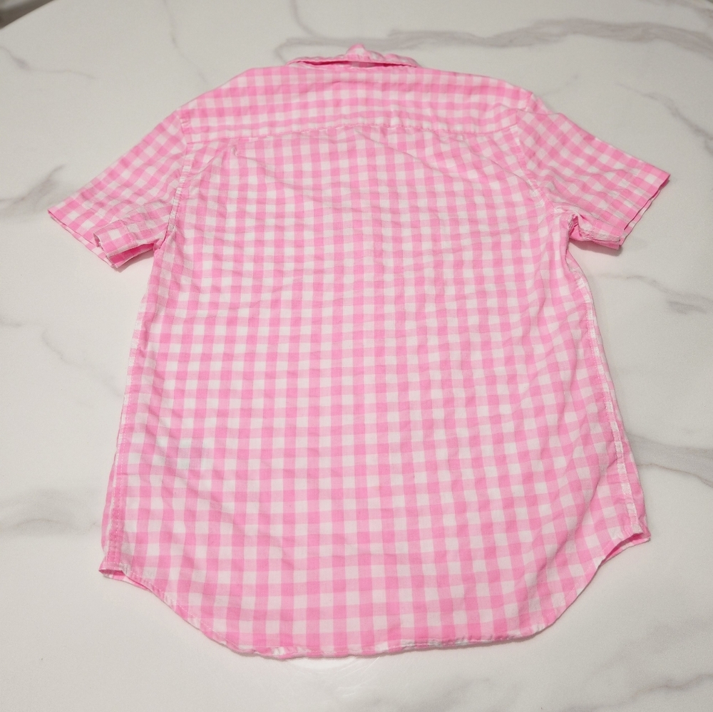 Boys size 12 Crewcuts Gingham Collared Shirt - Picture 3 of 5